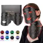 LED Face & Neck Mask Light Therapy – 8 Colors Red & Near Infrared | Anti-Aging, Skin Tightening, Acne & Oil Control