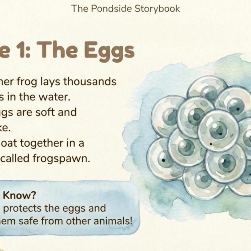 Frog Life Cycle Printable | DIGITAL PDF