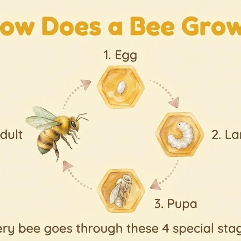 Bee Life Cycle Learning Chart | Honey Bee Stages Printable (Digital Download)