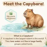 Capybara Life Cycle Printable Digital PDF