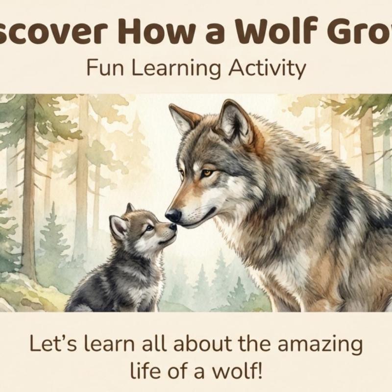 Wolf Life Cycle Printable | Digital PDF